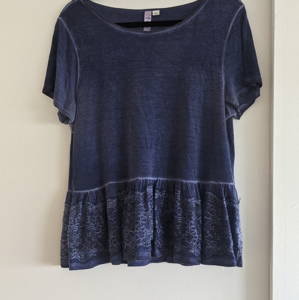Blue peplum top from Francesca's